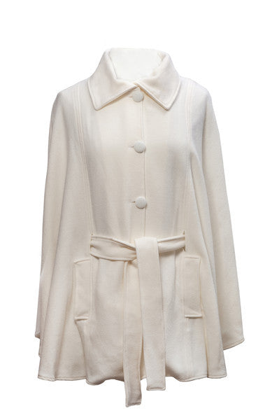 Nicole Cape Coat - Winter White