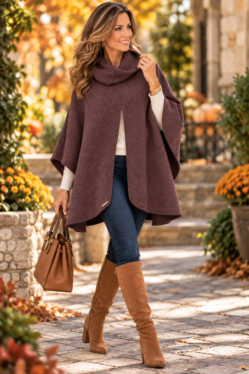 Cheyenne Poncho - Blackcherry