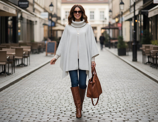 Cheyenne Poncho - Sea Salt
