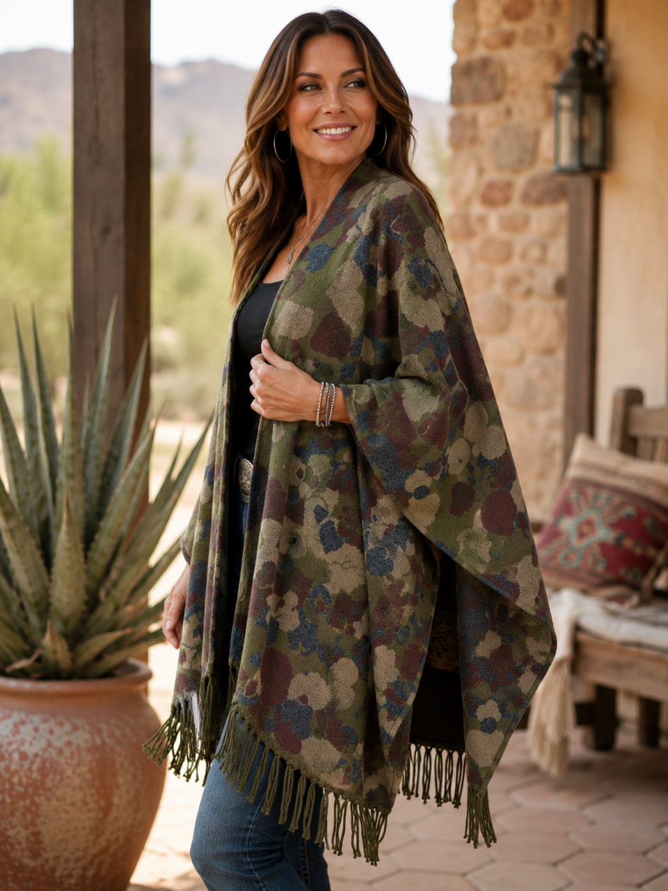 Heart Camo Shawl