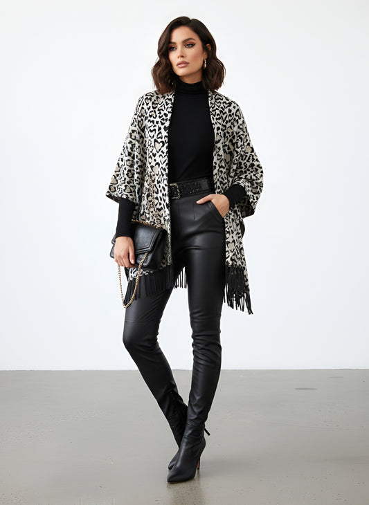 Heart Shawl Wrap – Leopard