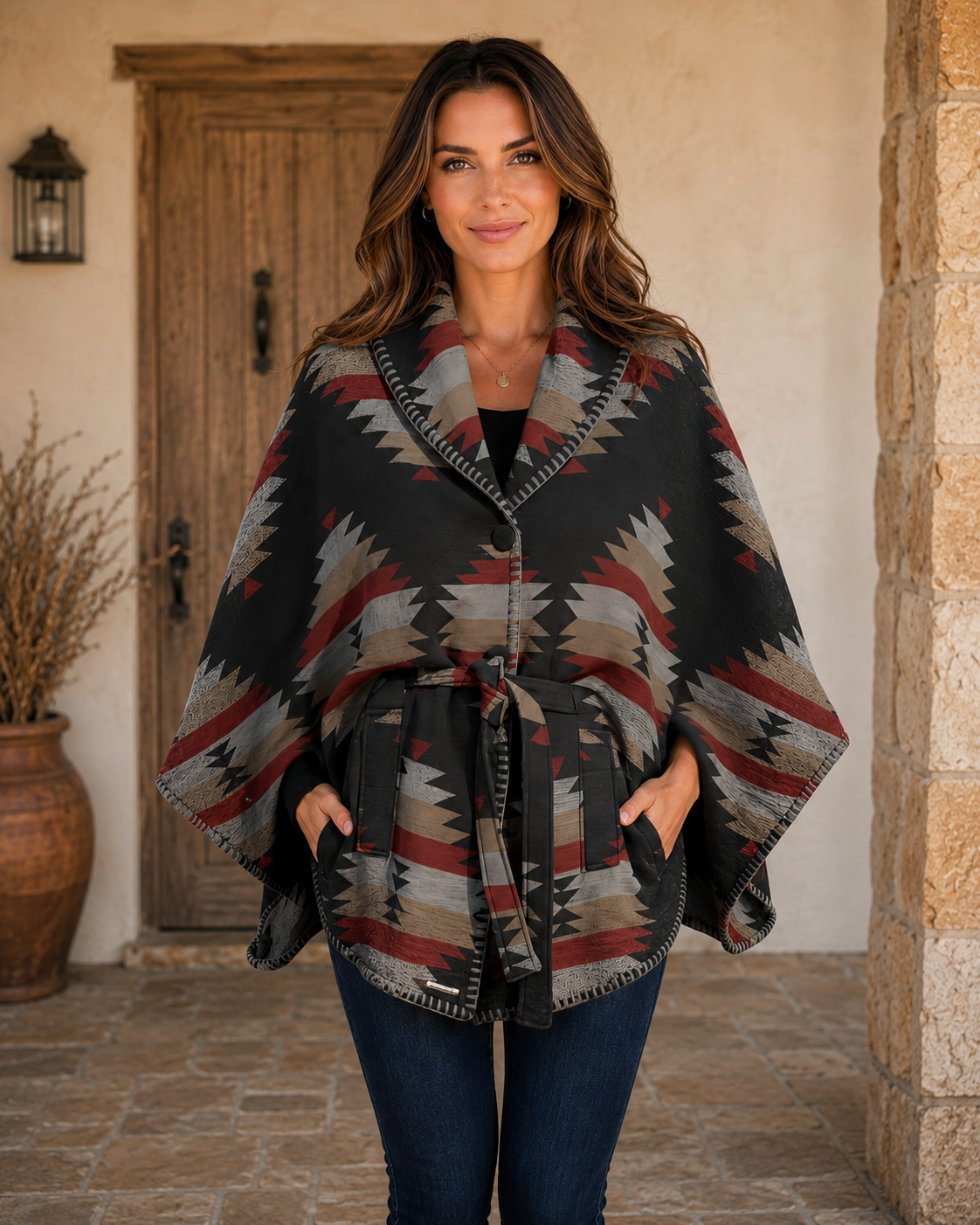 The Montana Cape Coat - Gray
