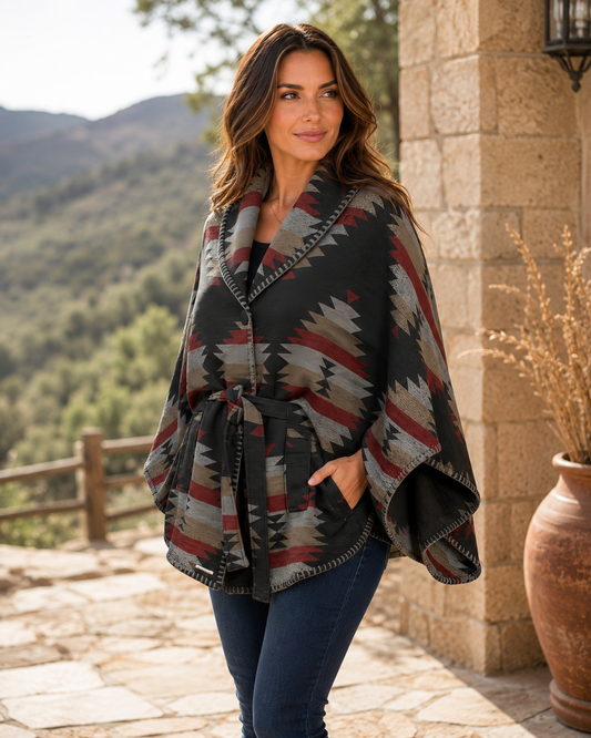 The Montana Cape Coat - Gray