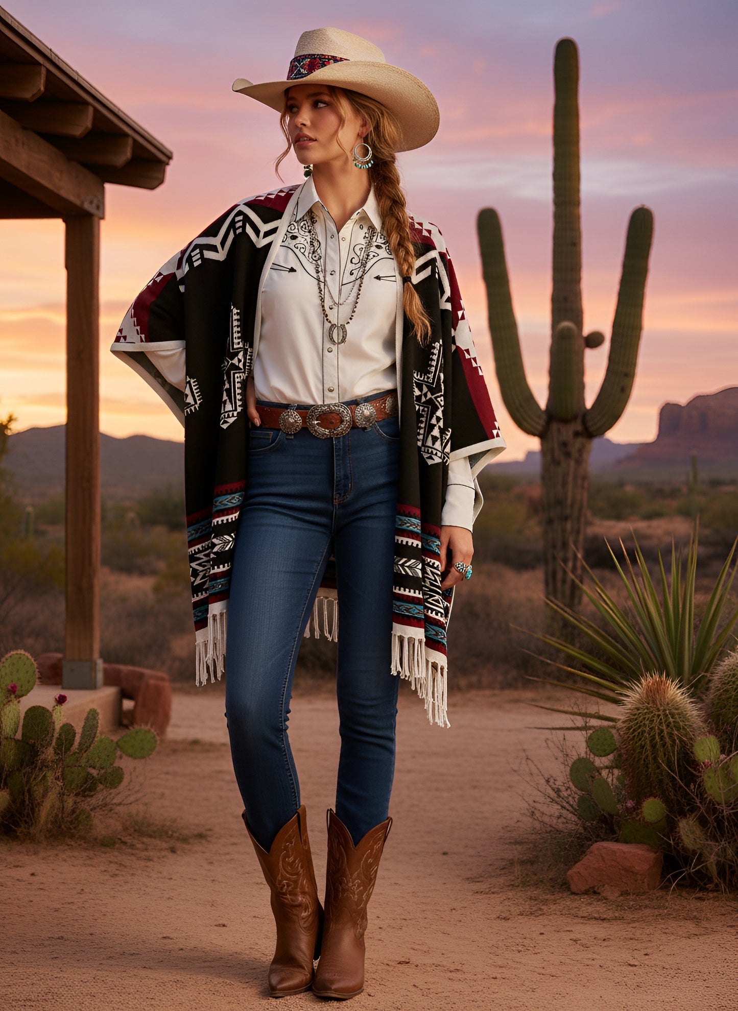 Southwest Reversible Wrap